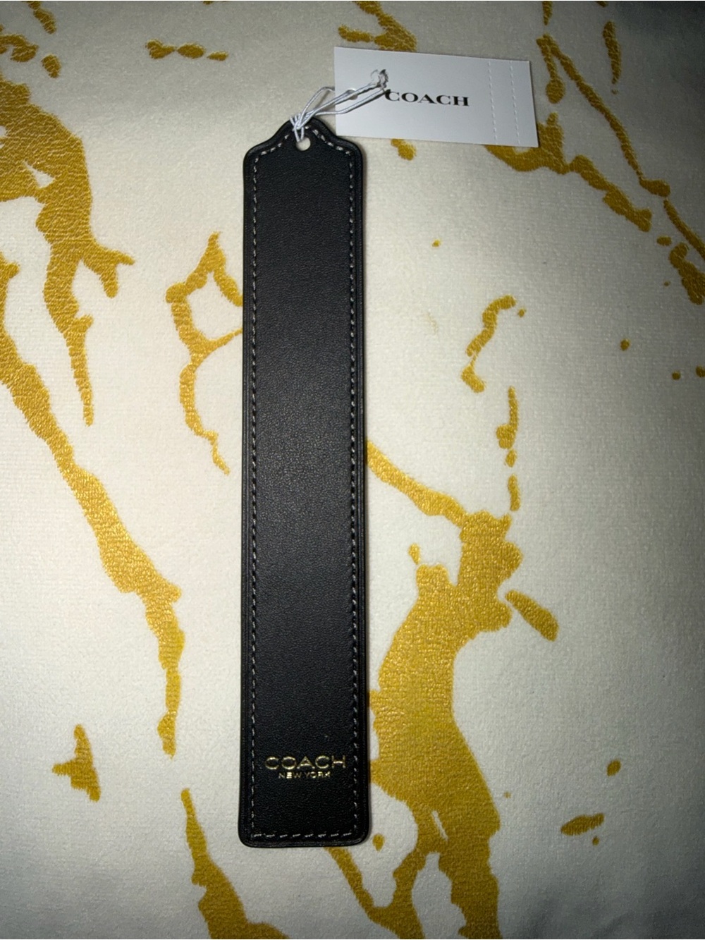 COACH Pig Suede Leather Bookmark